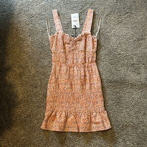 Zara Floral Ruched Mini Dress